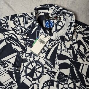 RLX Ralph Lauren Polo Golf Shirt Performance Nautical Sailing Yacht Sz Small NWT